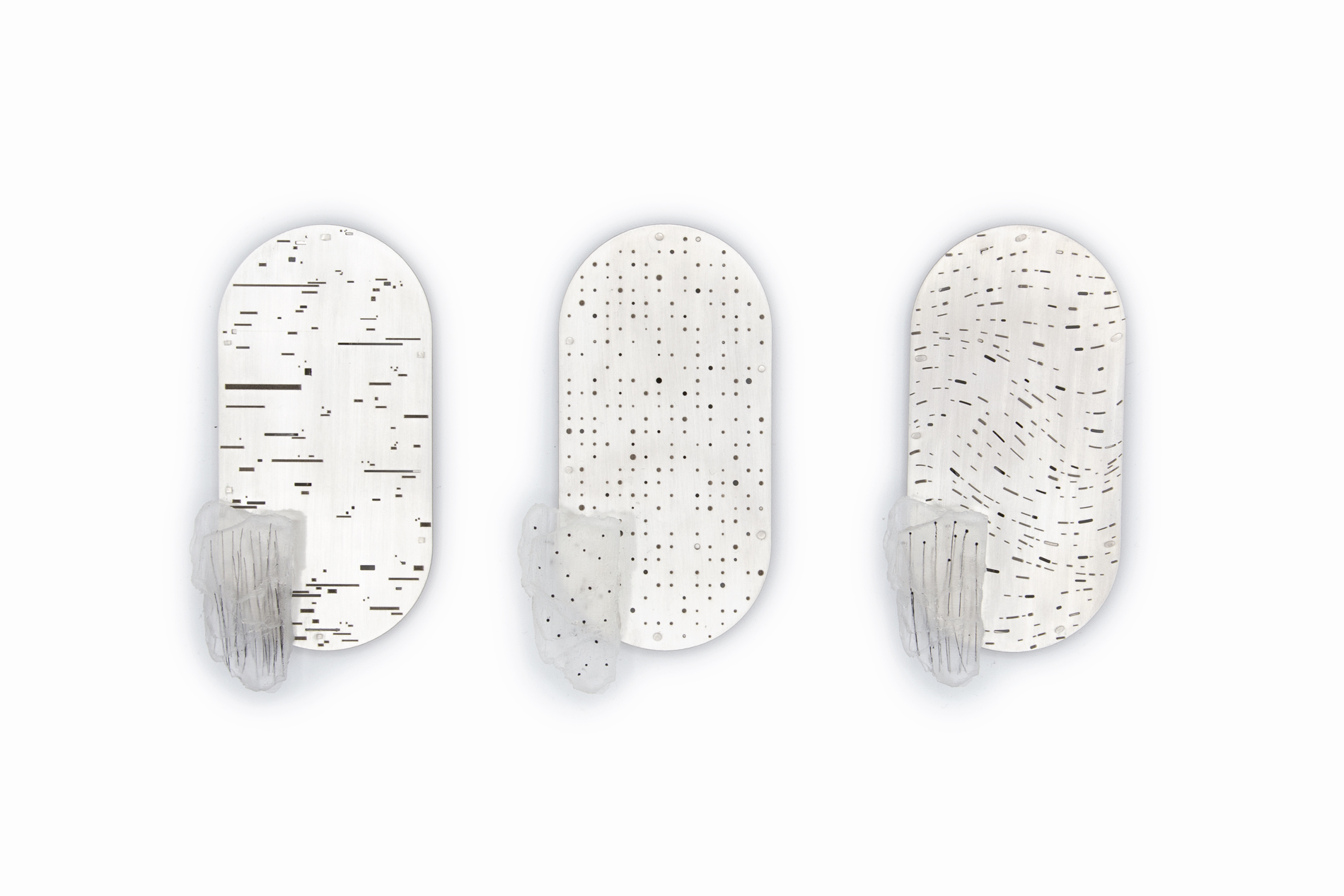 Meristema Lab, Annarita_Bianco,3020, silver brooch, modern pattern, contemporary jewellery